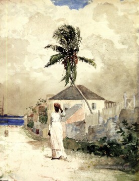 Le long de la route Bahamas Winslow Homer aquarelle Peinture à l'huile